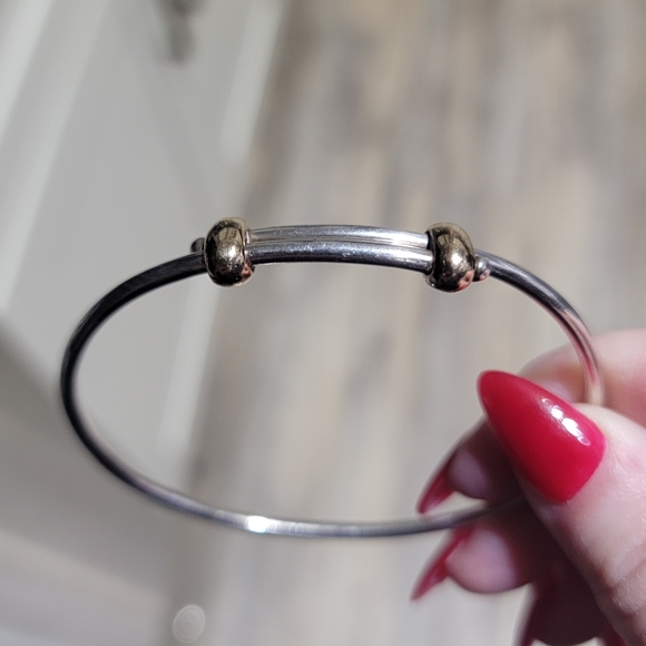 Jewelry - Elegant Silver and Gold Bangle Bracelet
